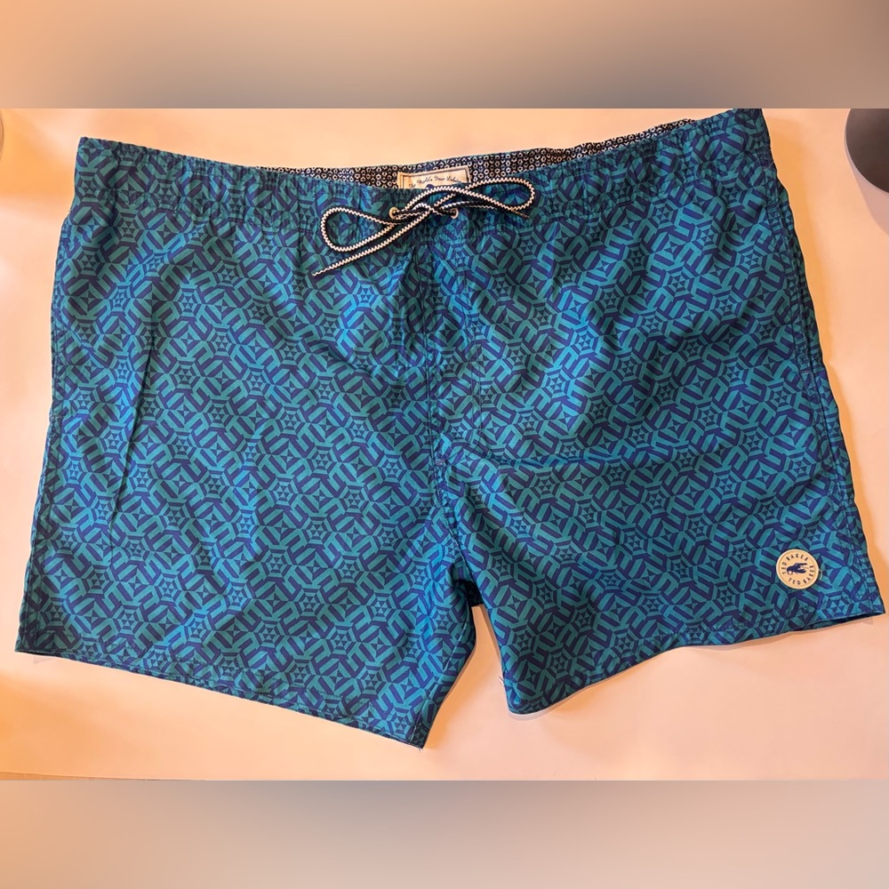 Ted Baker The World's Your Lobster Lined Blue Swim Suit Mens Size 7 (3X)